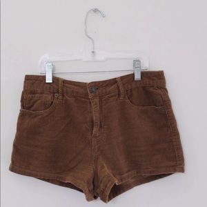 Brown Corduroy High-Wasted Shorts Size 26